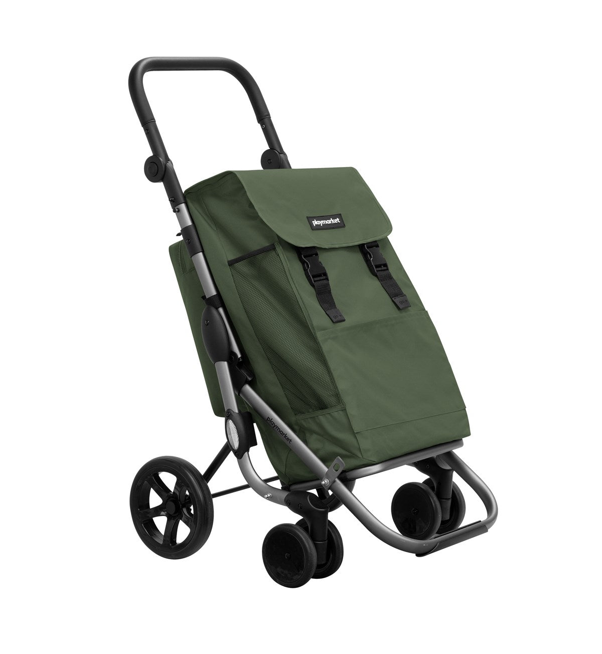 Playmarket Go Plus Premium Folding Shopping Trolley with Thermal Bag – 53.5L