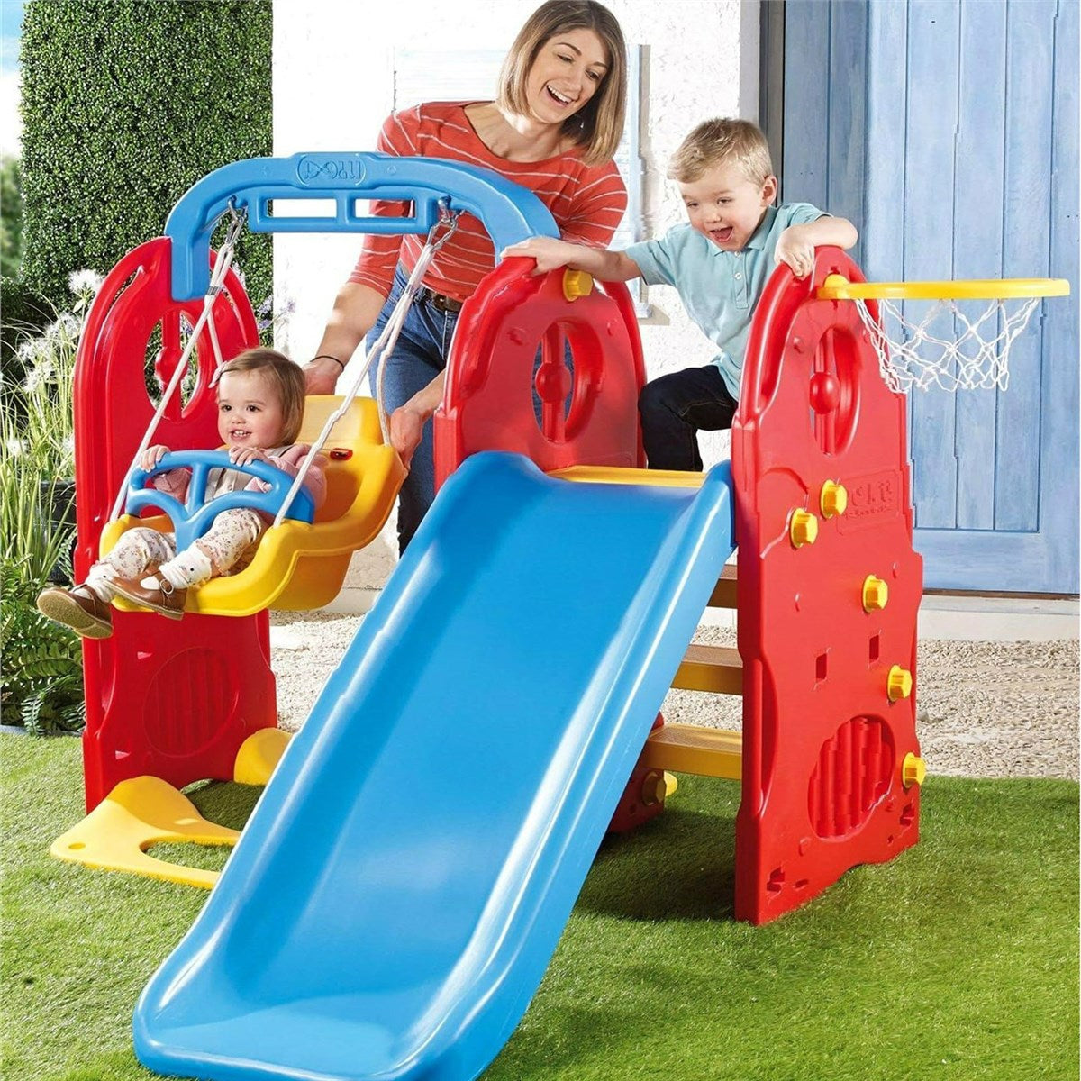 Dolu 4-in-1 Playground, Swing and Slide Set