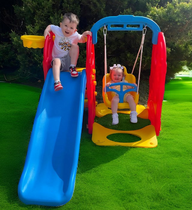 Dolu 4-in-1 Playground, Swing and Slide Set