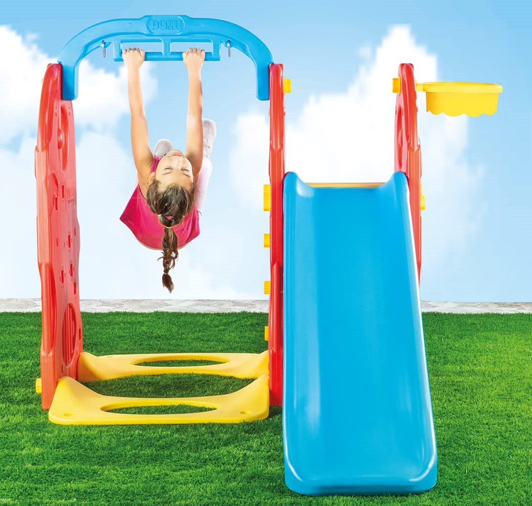 Dolu 4-in-1 Playground, Swing and Slide Set