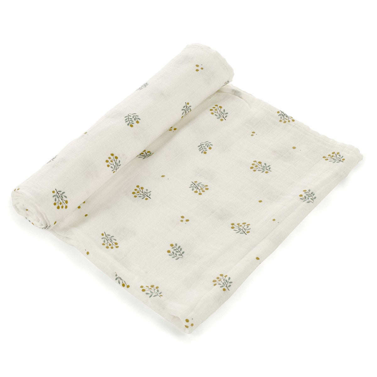 Extra Large Bamboo Muslin Cloths For Baby, 120 x 120 cm, Botanic