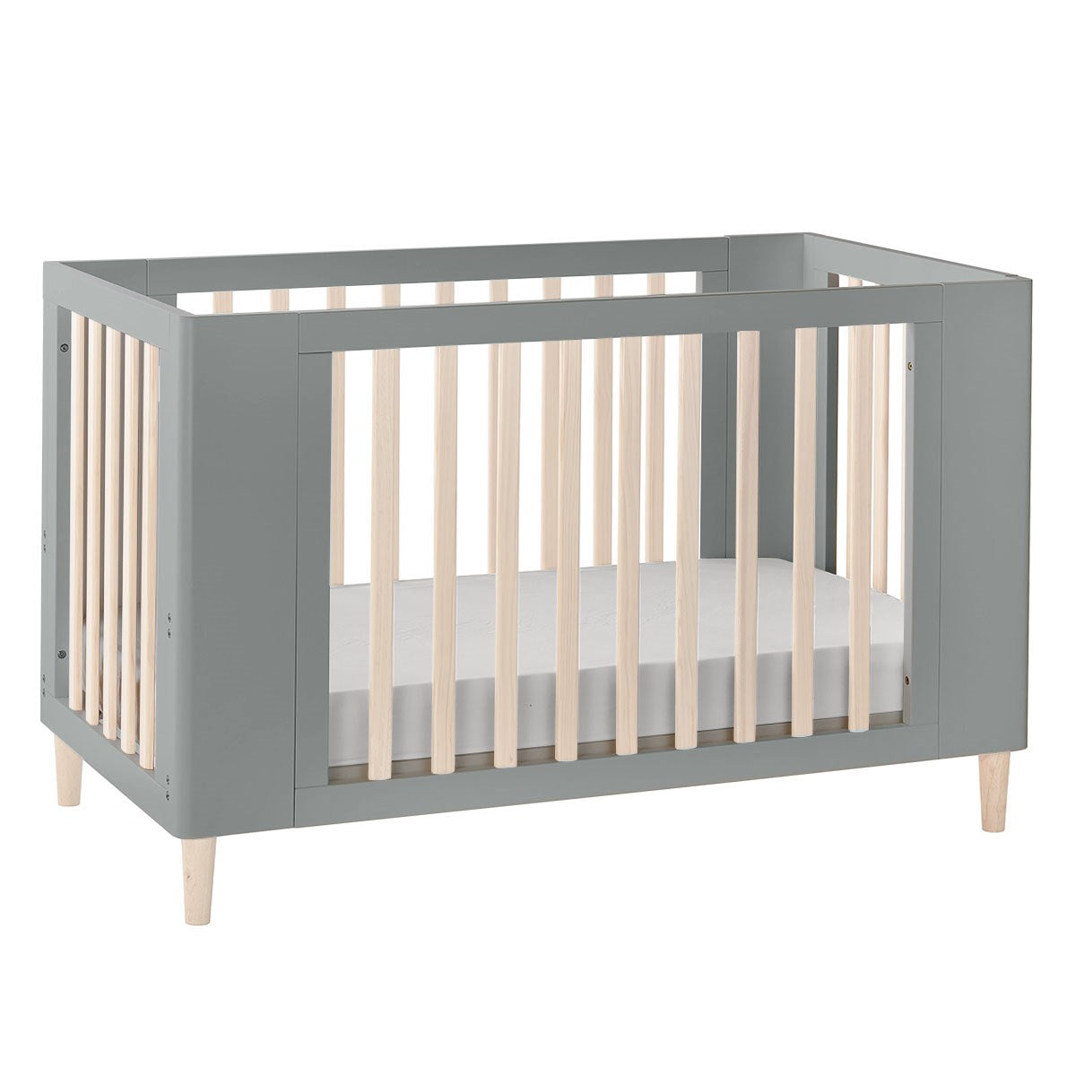 Cocoon Evoke 4 in 1 Nursery Furniture System – Crib, Cot, Toddler Bed & Sofa, Dove Grey / Natural Wash