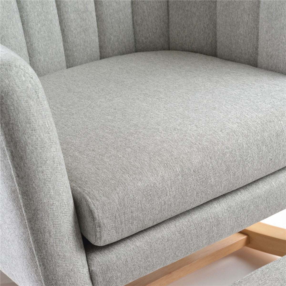 Johnston's Willow Nursing Rocking Chair & Footstool Set – Ergonomic Comfort for Feeding & Relaxing, Grey