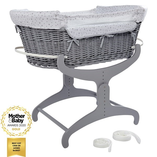 Clair De Lune Stars and Stripes Bedside Crib