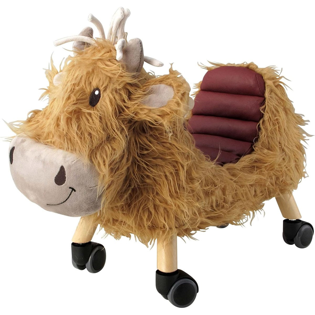 Little Bird Told Me Hubert Highland Cow Ride On Toy