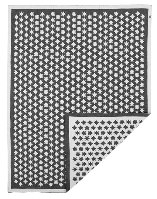 Noordi STAR Cotton Blanket, Grey/White
