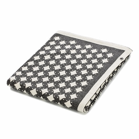 Noordi STAR Cotton Blanket, Grey/White