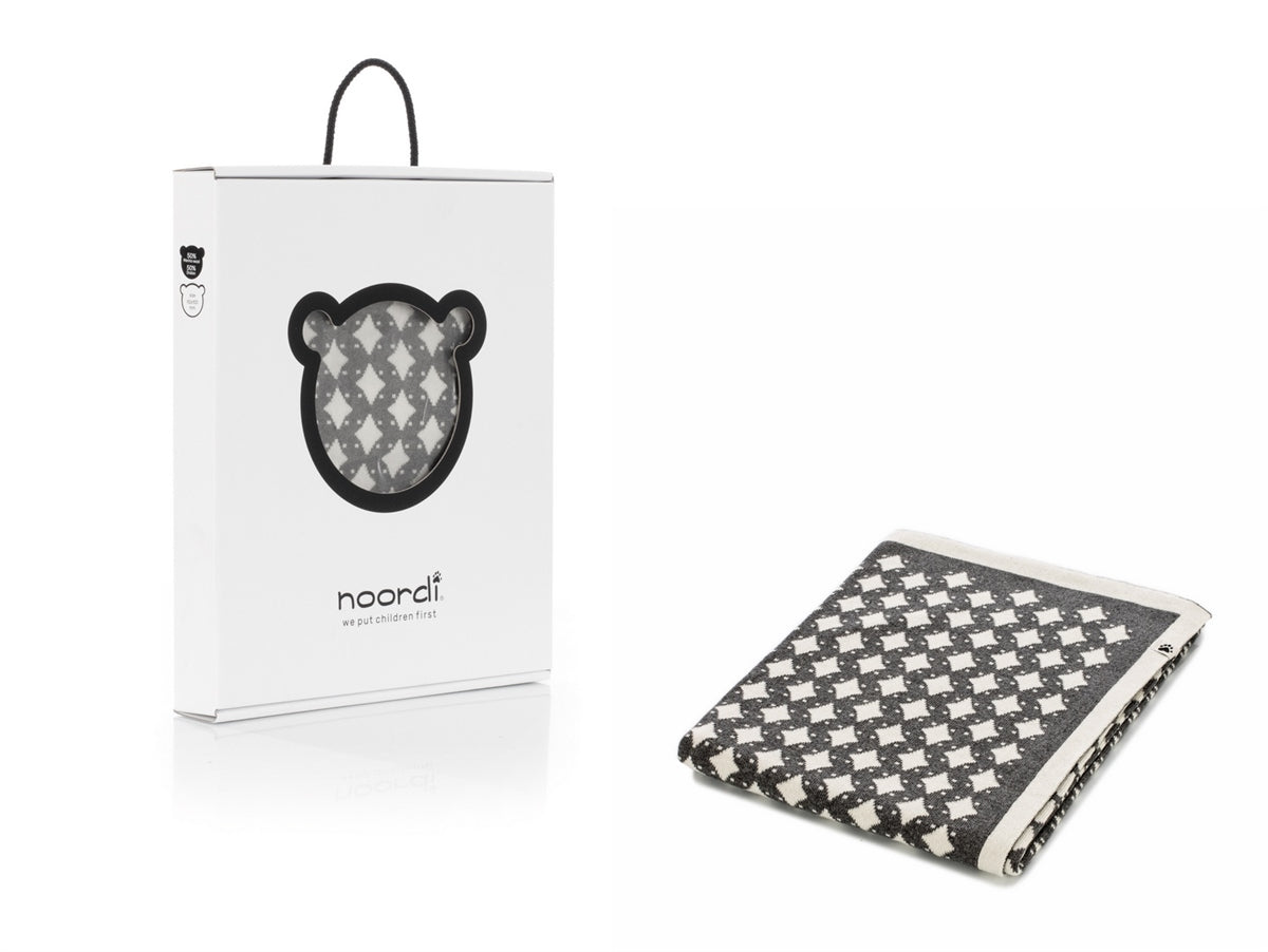 Noordi STAR Cotton Blanket, Grey/White