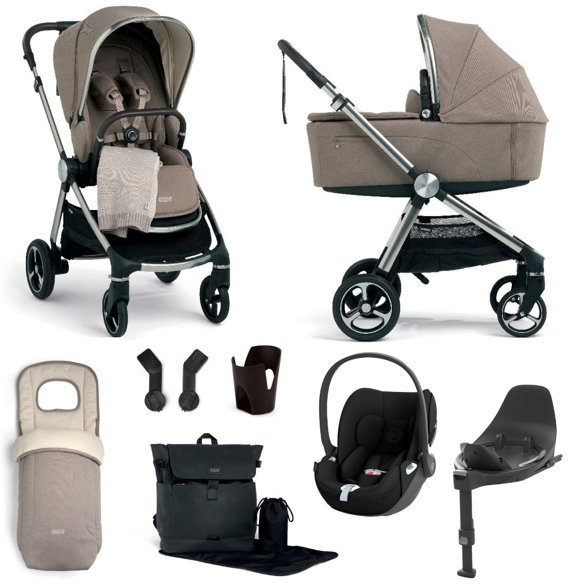 Mamas & Papas Vardo Travel System Bundle with Cloud T 360 Car Seat