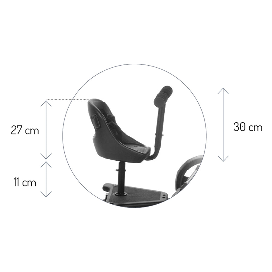 Be Cool Skate Universal Buggy Platform + Seat Unit – Seated or Standing Ride-On Board for Second Child