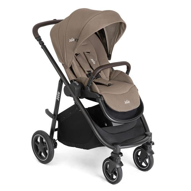 Joie Versatrax On-The-Go Encore 4 Piece Travel System Bundle With Rotating Car Seat, Cashew