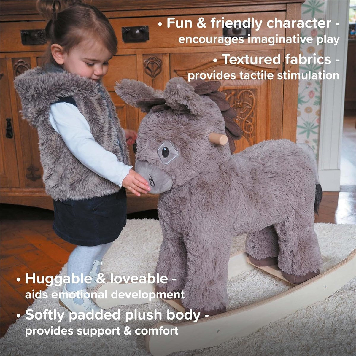 Little Bird Told Me Norbert Rocking Donkey Ride on Toy