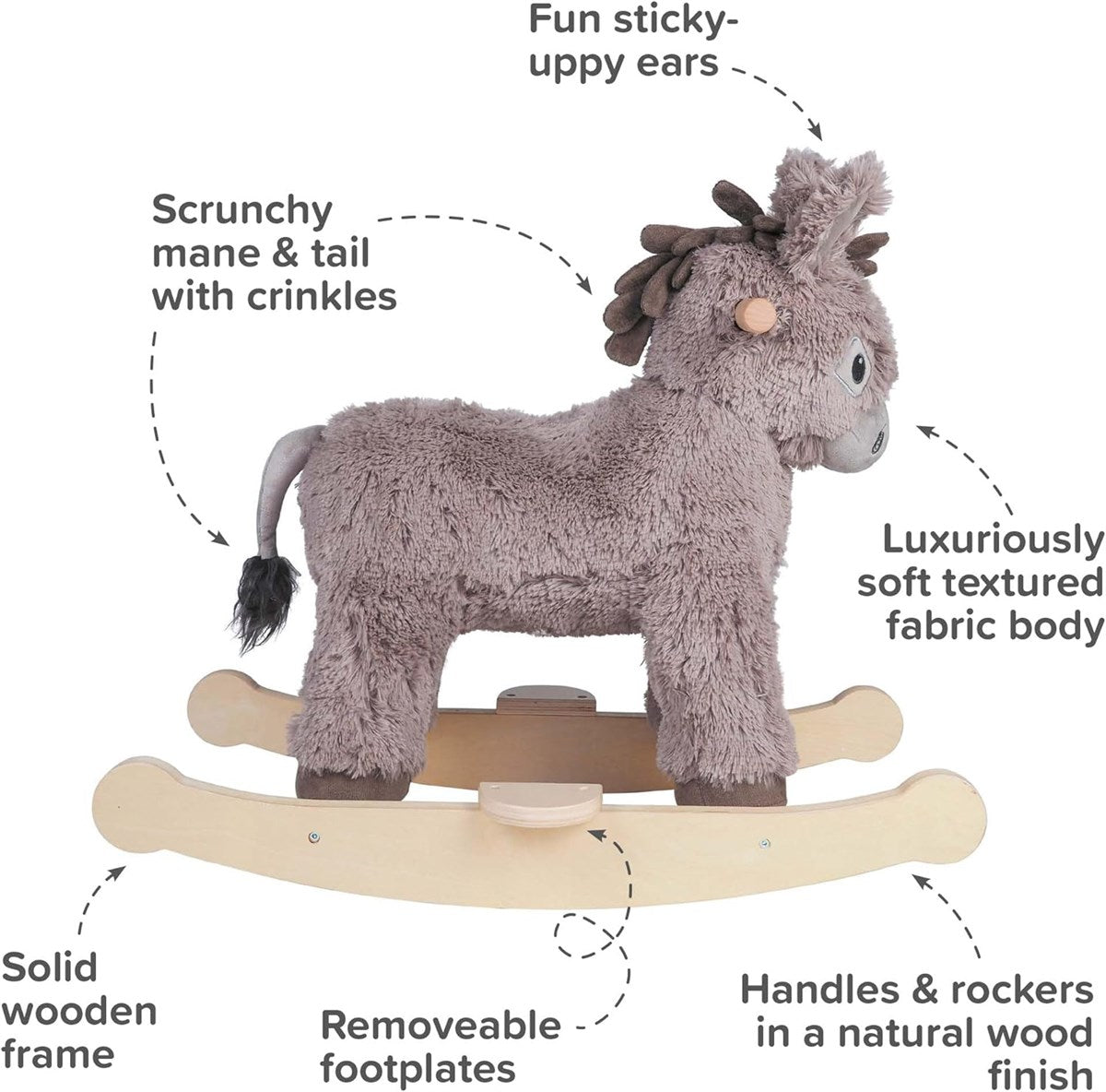 Little Bird Told Me Norbert Rocking Donkey Ride on Toy