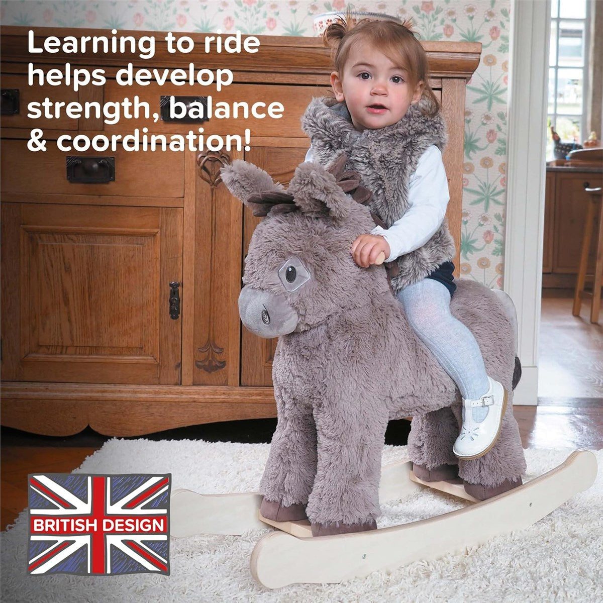 Little Bird Told Me Norbert Rocking Donkey Ride on Toy