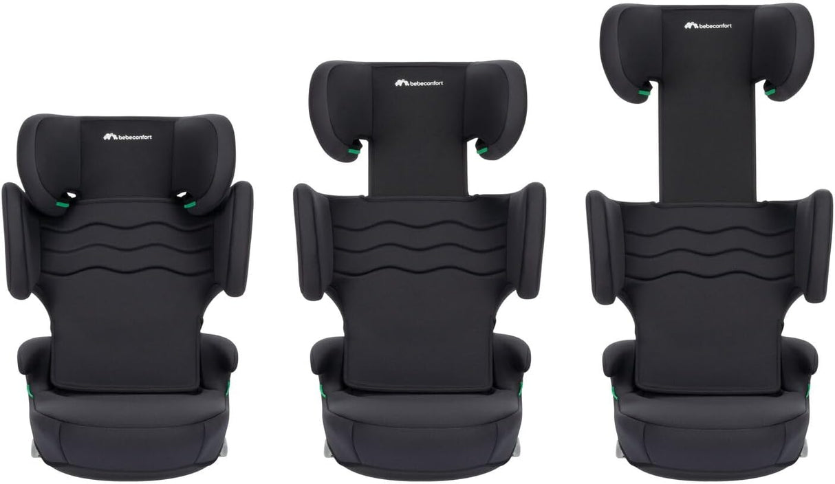 Bebe Confort Hera i-Fix Foldable Car Seat, 100-150 cm 3.5-12 Years, Jet Black