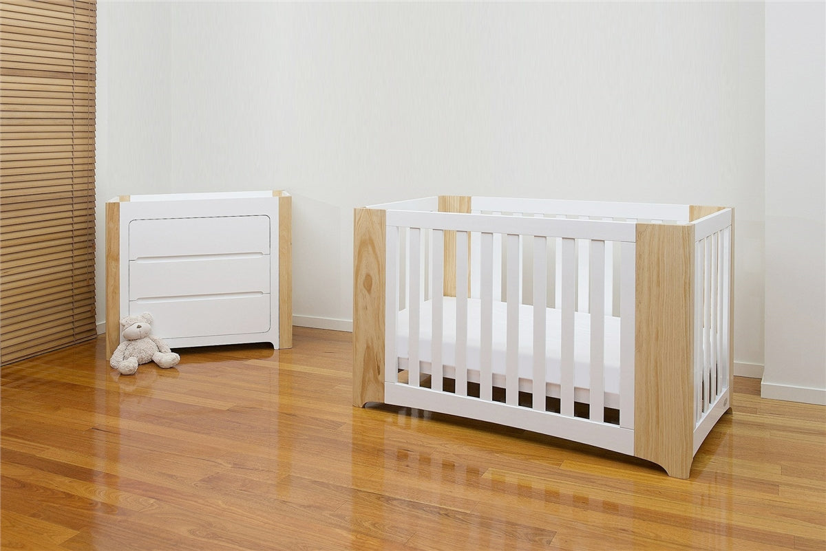 Cocoon Evoluer 4 in 1 Nursery Furniture System, White / Natural
