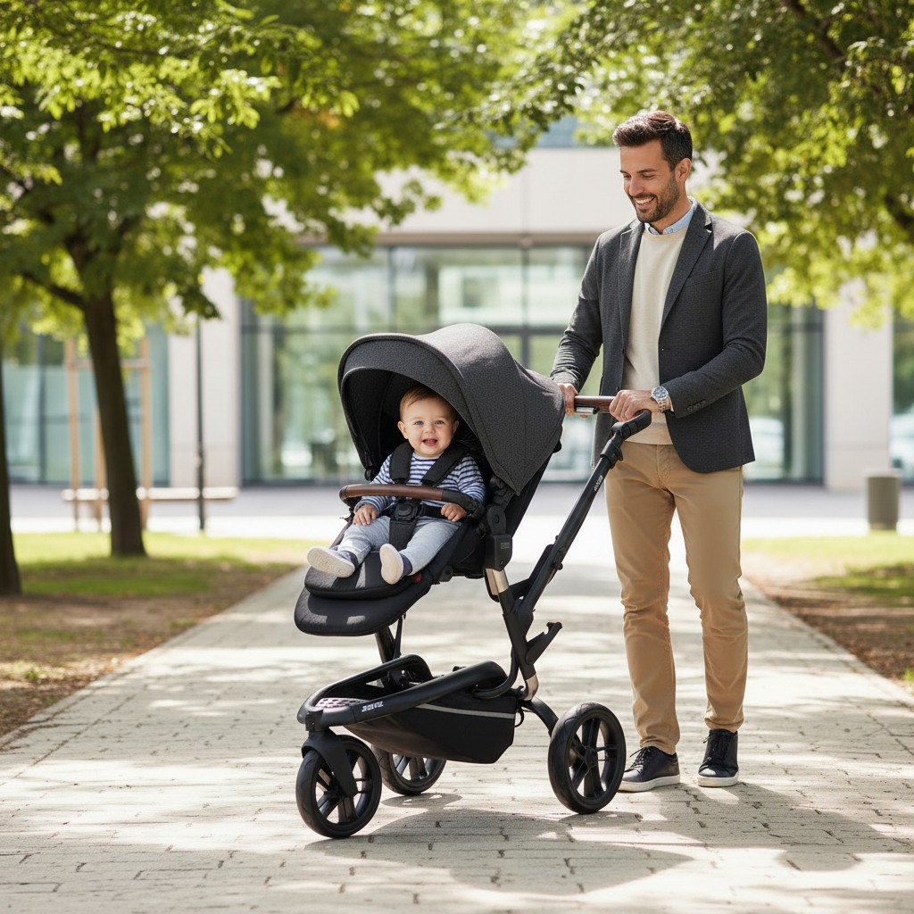 Jané Trider + Transporter Plus Carrycot, Black & Grey