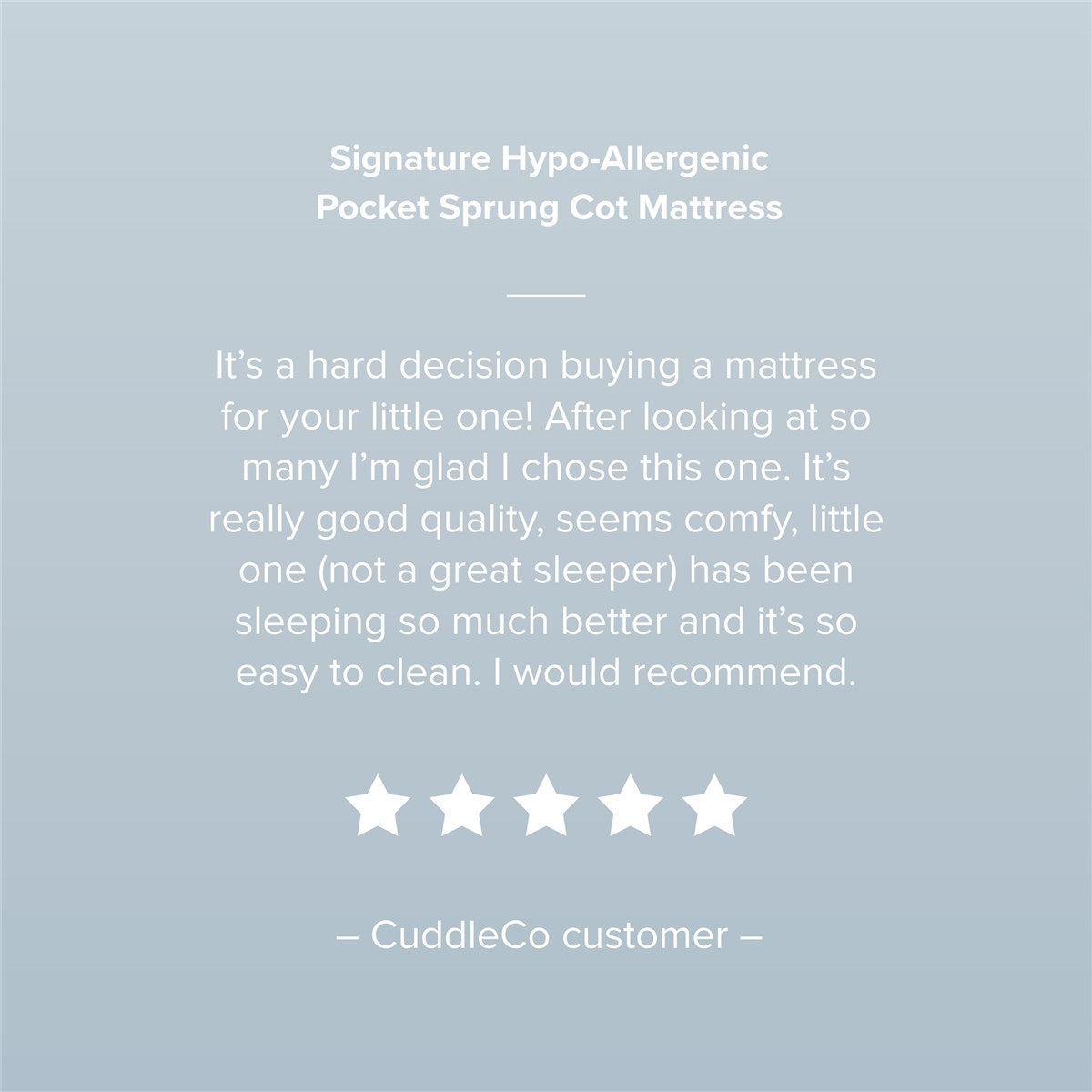 CuddleCo Signature Hypo-Allergenic Bamboo Pocket Sprung Mattress