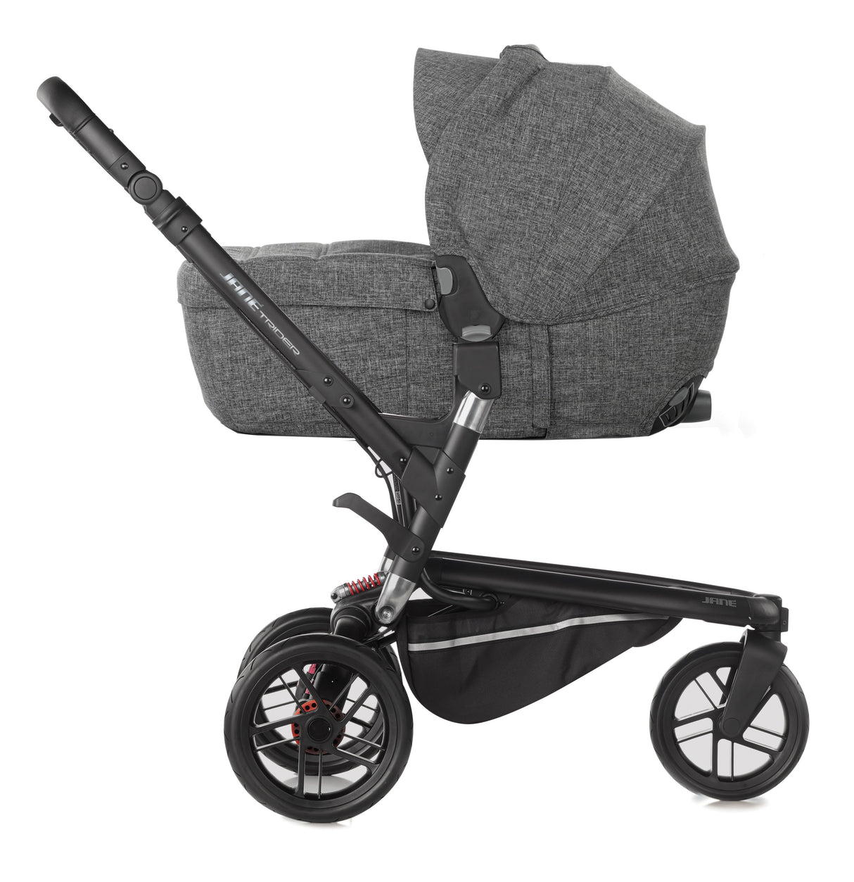 Jane Trider Essential Travel System & Starter Nursery Bundle, Cold Black