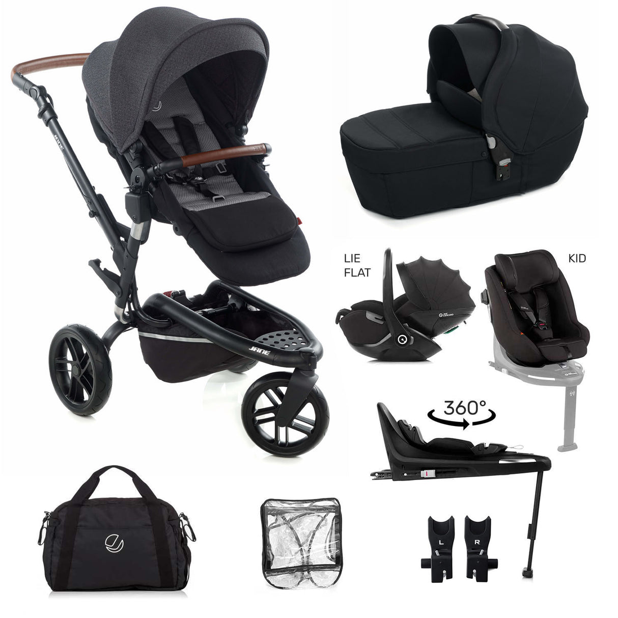 Jane Trider Travel System, Cold Black