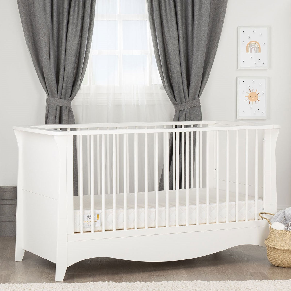 CuddleCo Clara Cot Bed, White