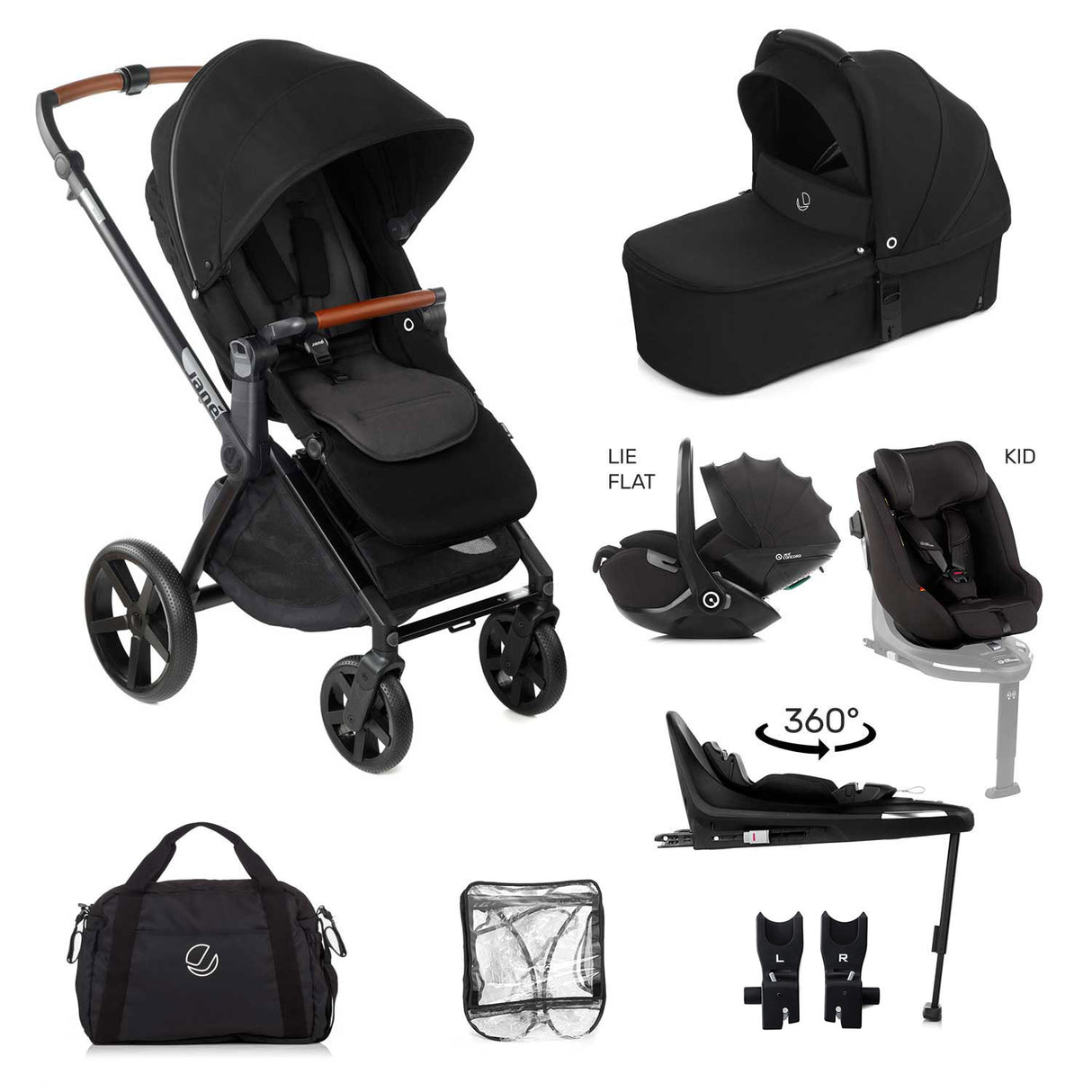 Jane Muum-4 Travel System, Cold Black