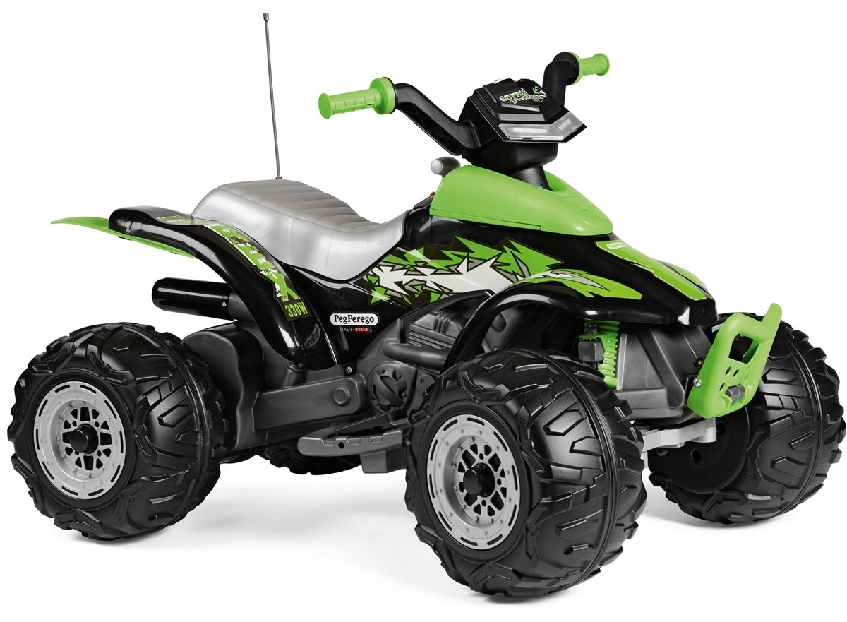Peg Perego Corral T-Rex 330W 12 Volt Electric Quad, 3+ years, Green
