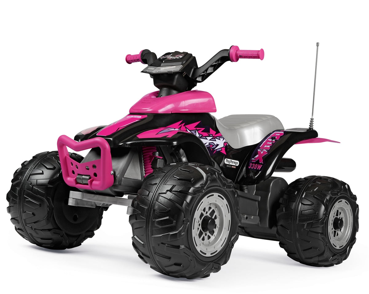 Peg Perego Corral T-Rex 330W 12 Volt Electric Quad, 3+ years, Pink