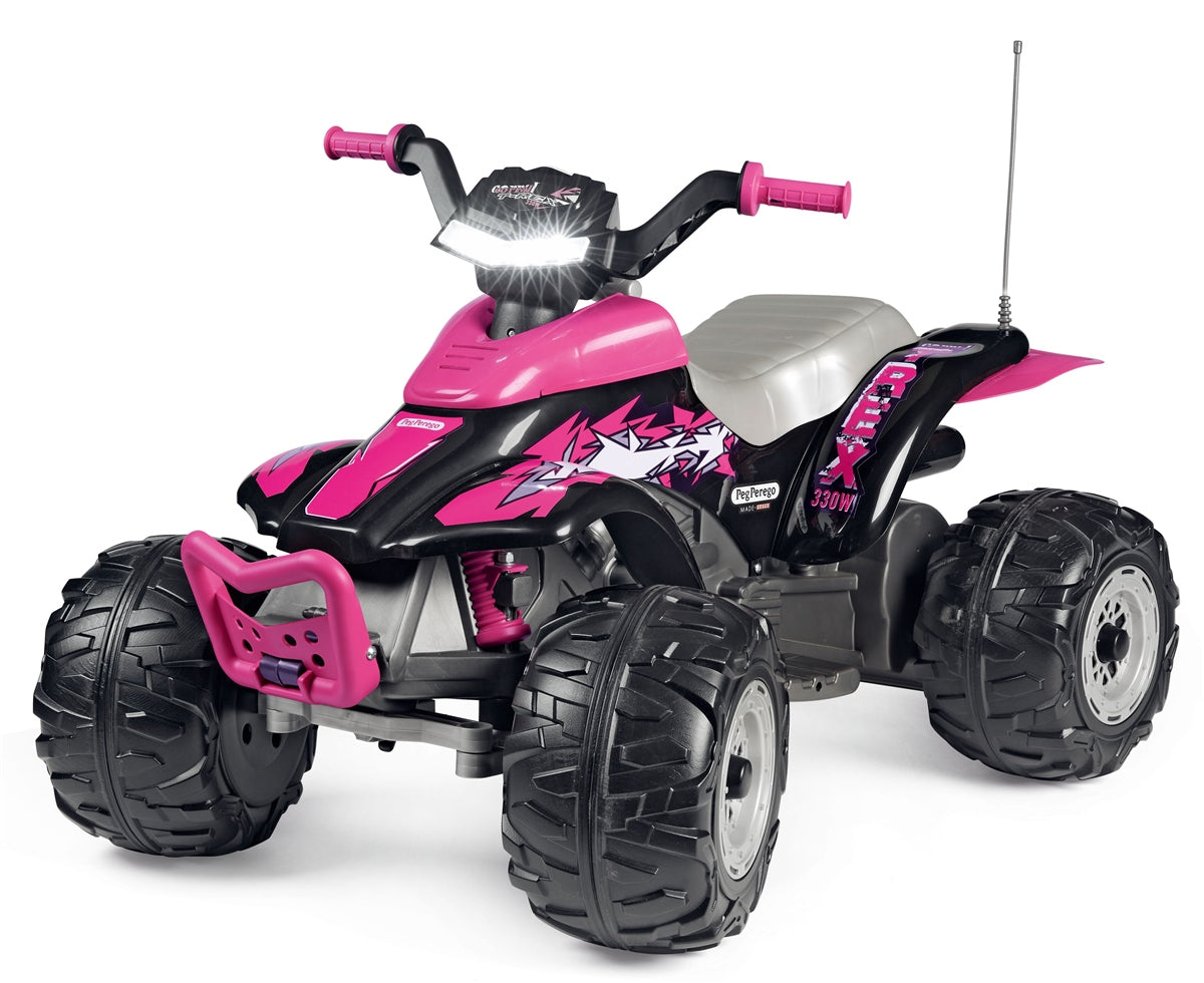 Peg Perego Corral T-Rex 330W 12 Volt Electric Quad, 3+ years, Pink