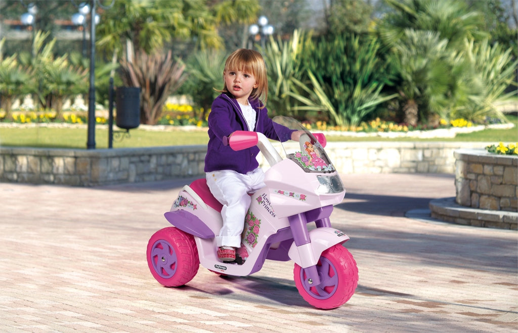 Peg Perego Flower Princess 6V Electric Motorcycle, 2+ years