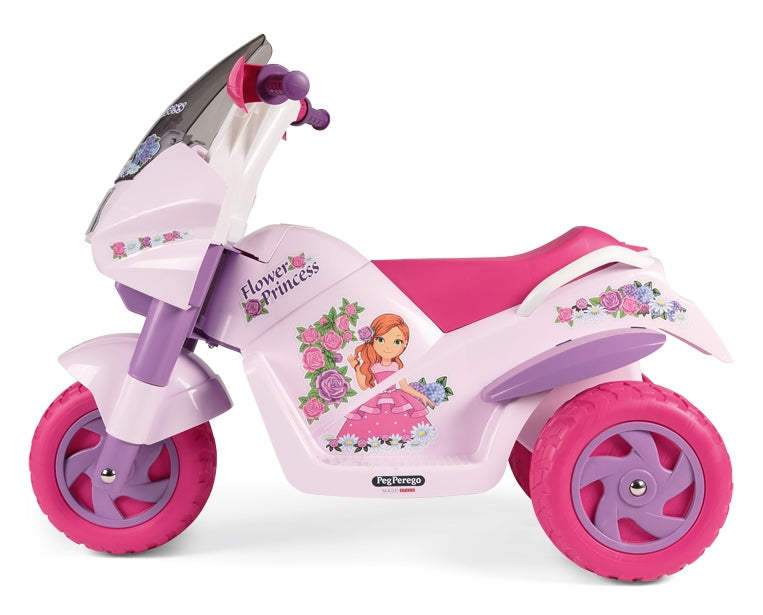 Peg Perego Flower Princess 6V Electric Motorcycle, 2+ years