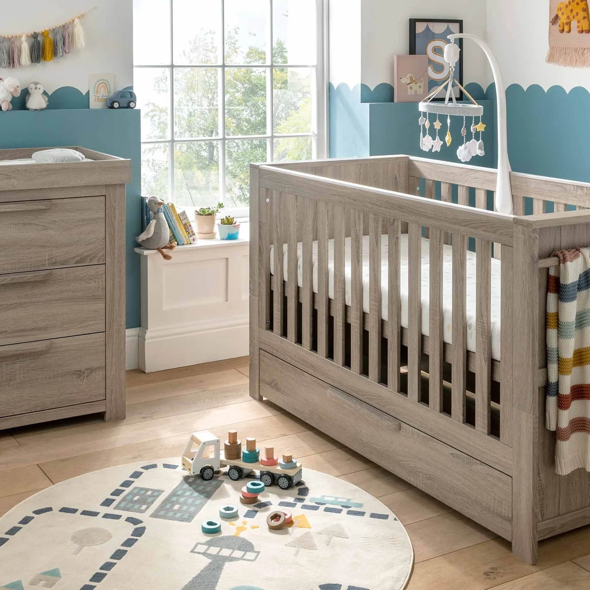 Mamas & Papas Franklin 2 Piece Cotbed Set with Dresser Changer