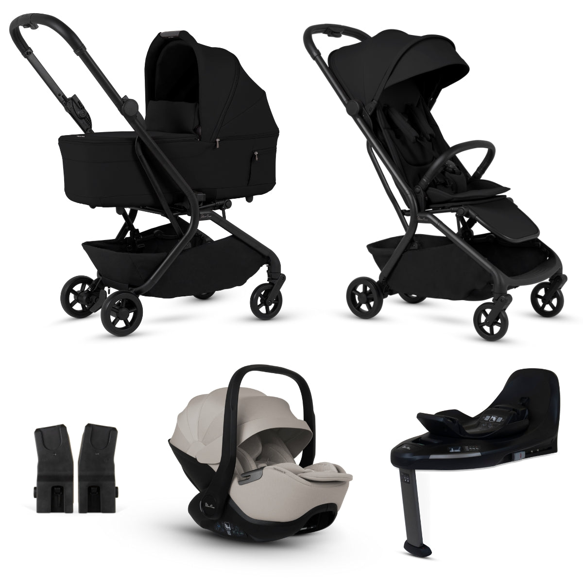 Silver Cross Nia Compact Travel System with Glide 360 Car Seat & Base
