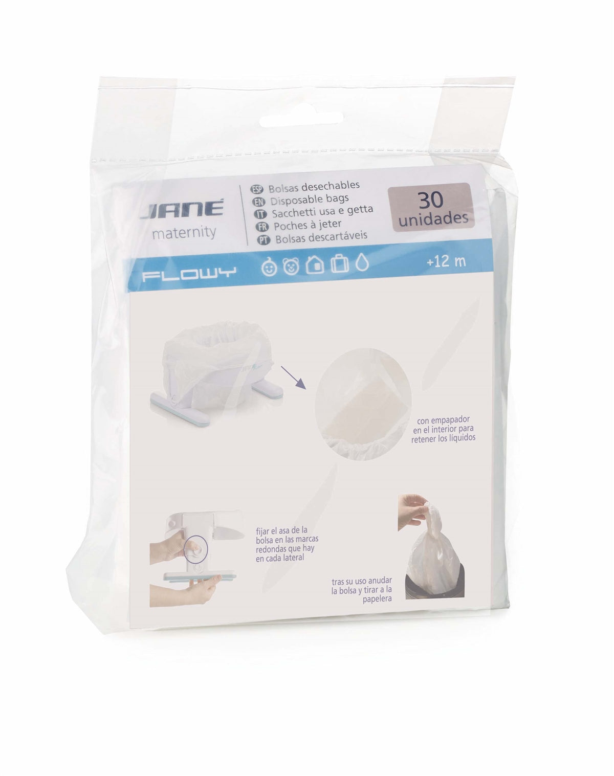 Jane 30pc Replacement Absorbent Disposable Bags for Flowy Potty