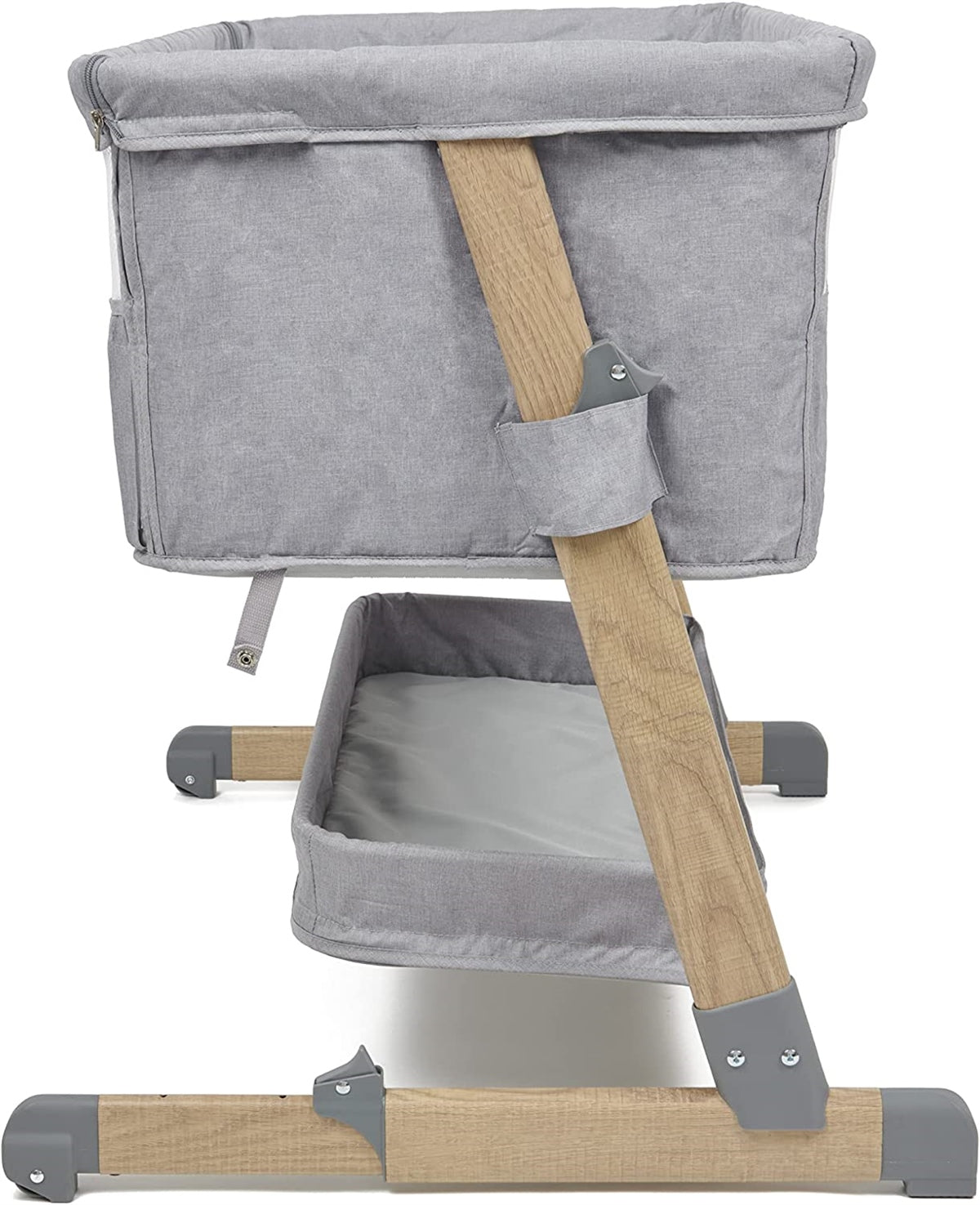 BabyLo Cozi Sleeper² inc Storage Shelf, Mattress and in Wood Effect