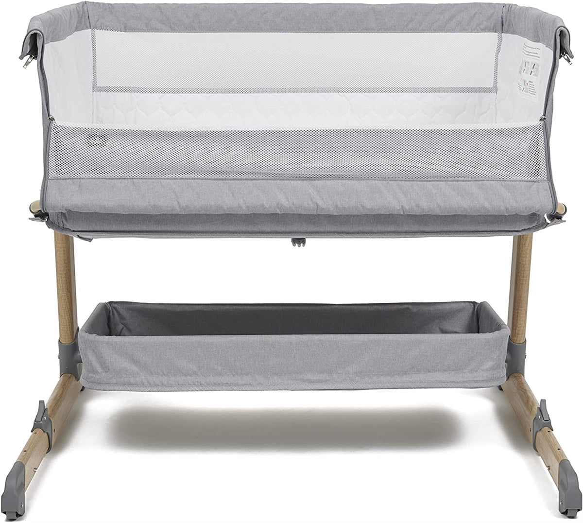 BabyLo Cozi Sleeper² inc Storage Shelf, Mattress and in Wood Effect