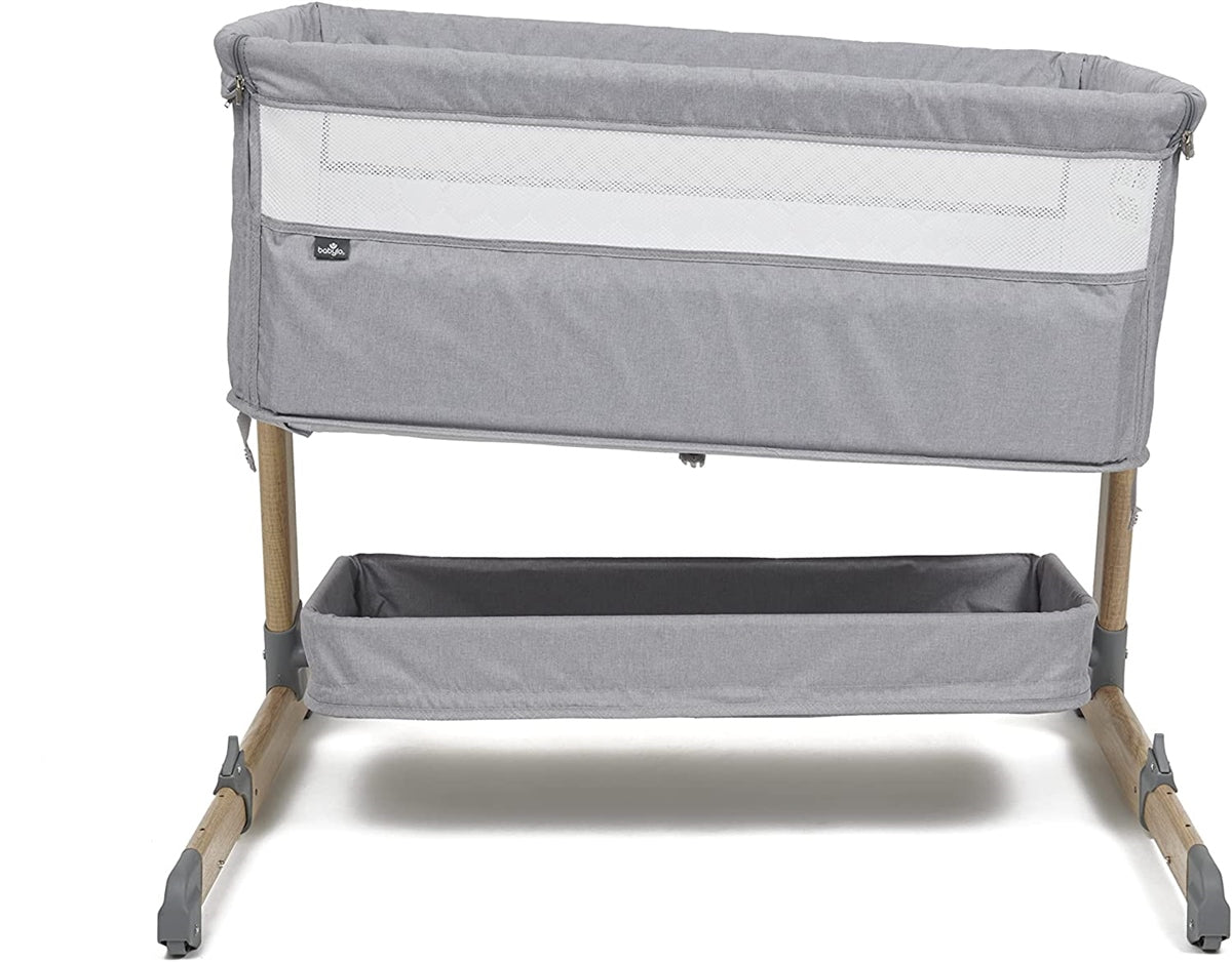 BabyLo Cozi Sleeper² inc Storage Shelf, Mattress and in Wood Effect