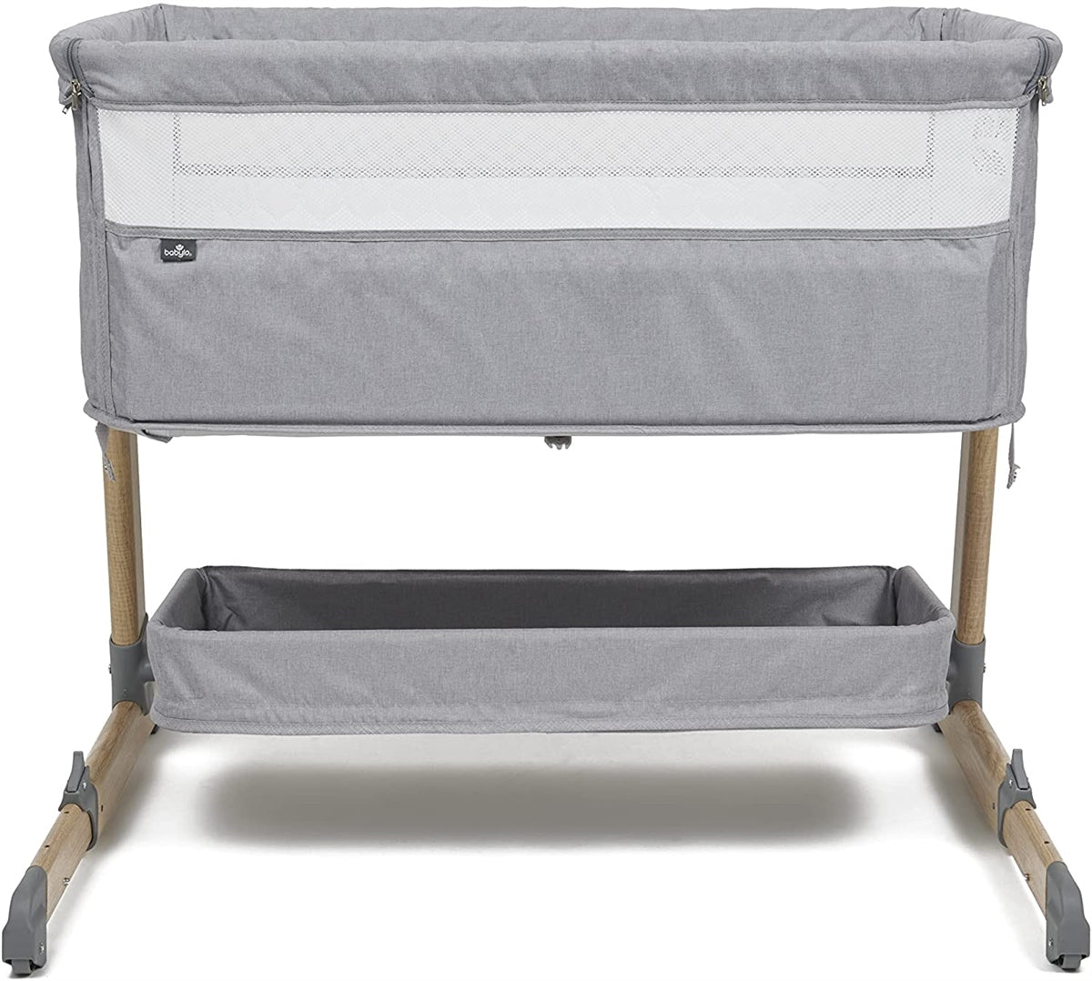 BabyLo Cozi Sleeper² inc Storage Shelf, Mattress and in Wood Effect