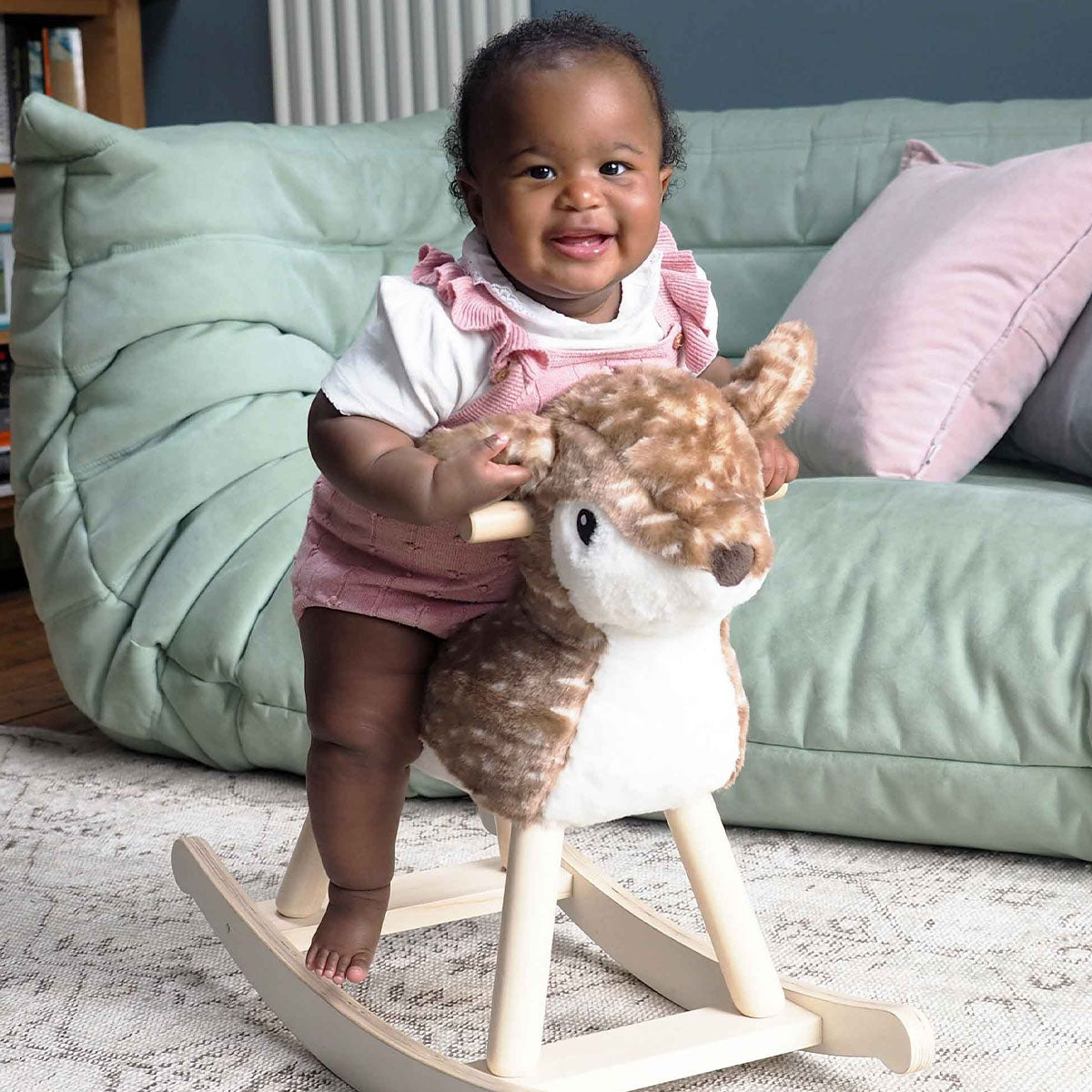 Little Bird Told Me Willow Rocking Deer - Woodland Ride-On Toy for Toddlers (9 Months+)