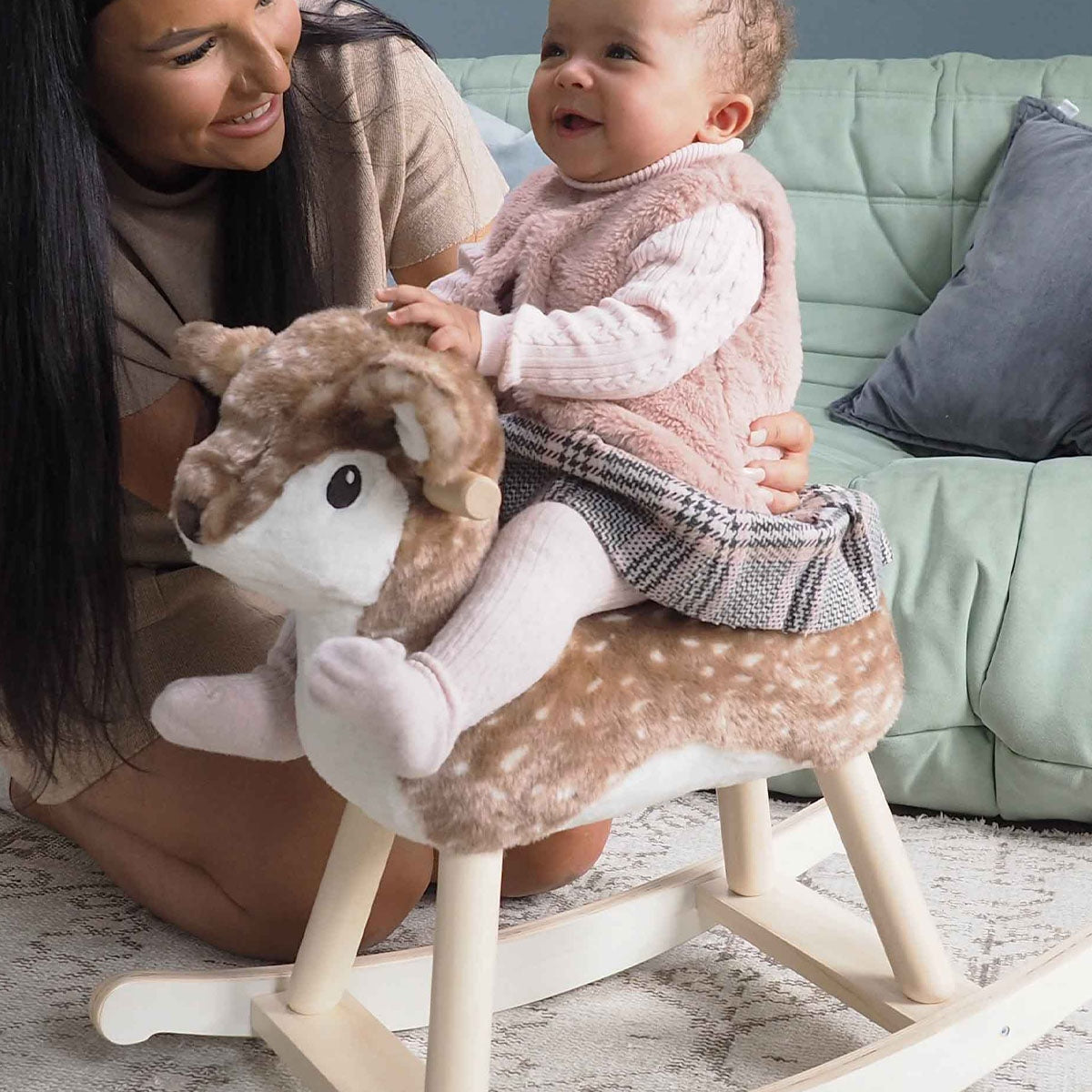 Little Bird Told Me Willow Rocking Deer - Woodland Ride-On Toy for Toddlers (9 Months+)