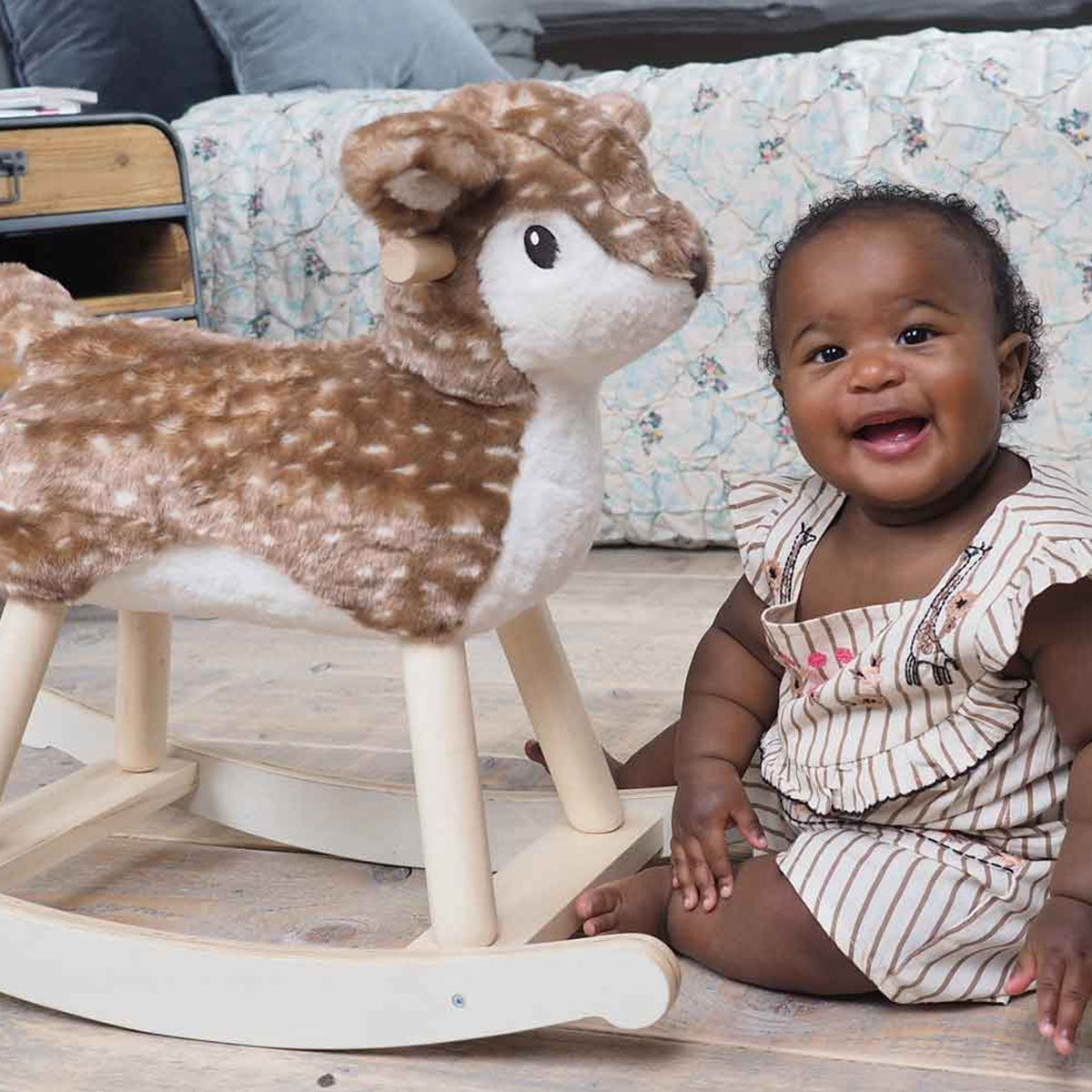 Little Bird Told Me Willow Rocking Deer - Woodland Ride-On Toy for Toddlers (9 Months+)