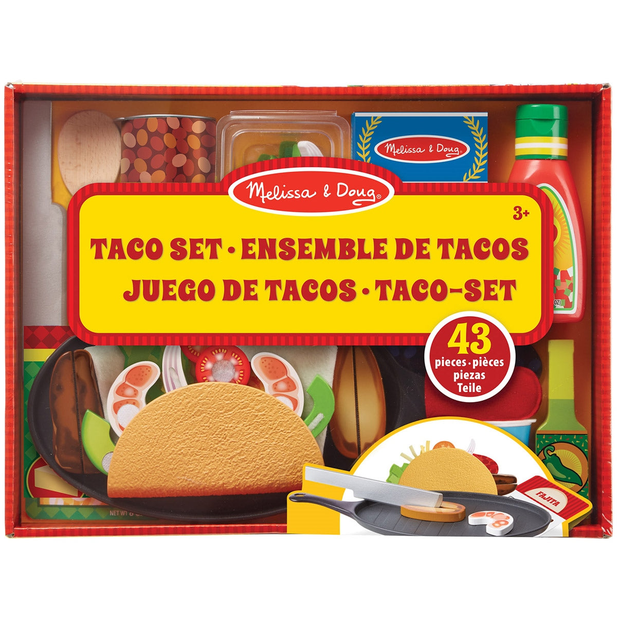 Melissa & Doug Fill & Fold Taco & Tortilla Toy Set