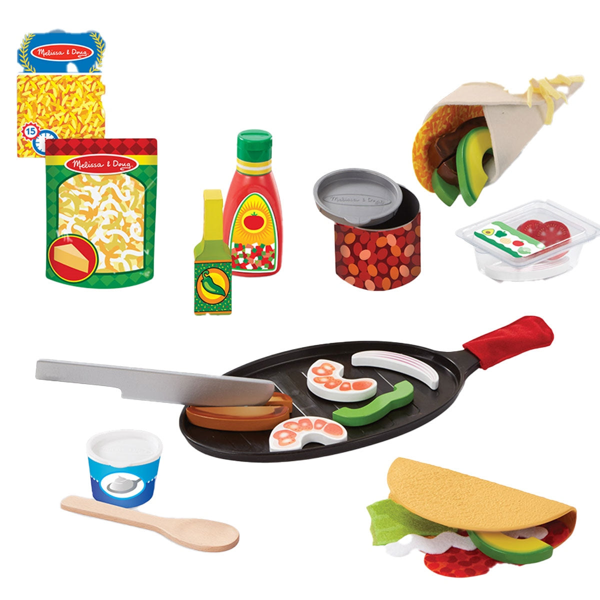 Melissa & Doug Fill & Fold Taco & Tortilla Toy Set