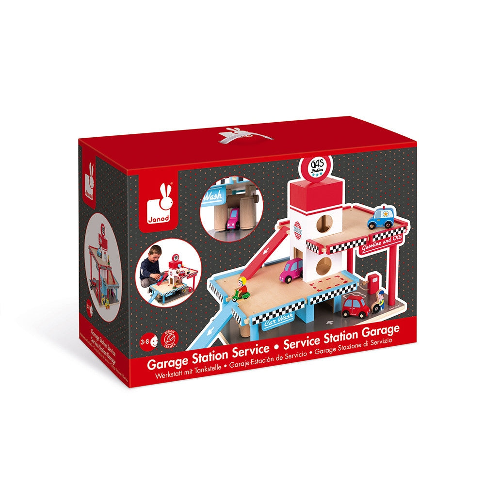 Janod Petrol Station Playset