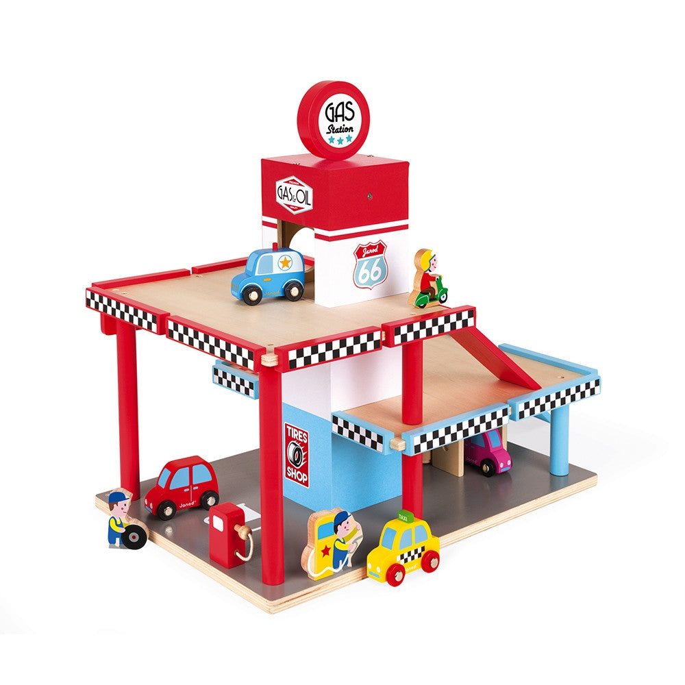 Janod Petrol Station Playset