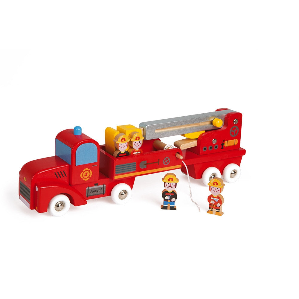 Janod Story Giant Wooden Firefighters Truck