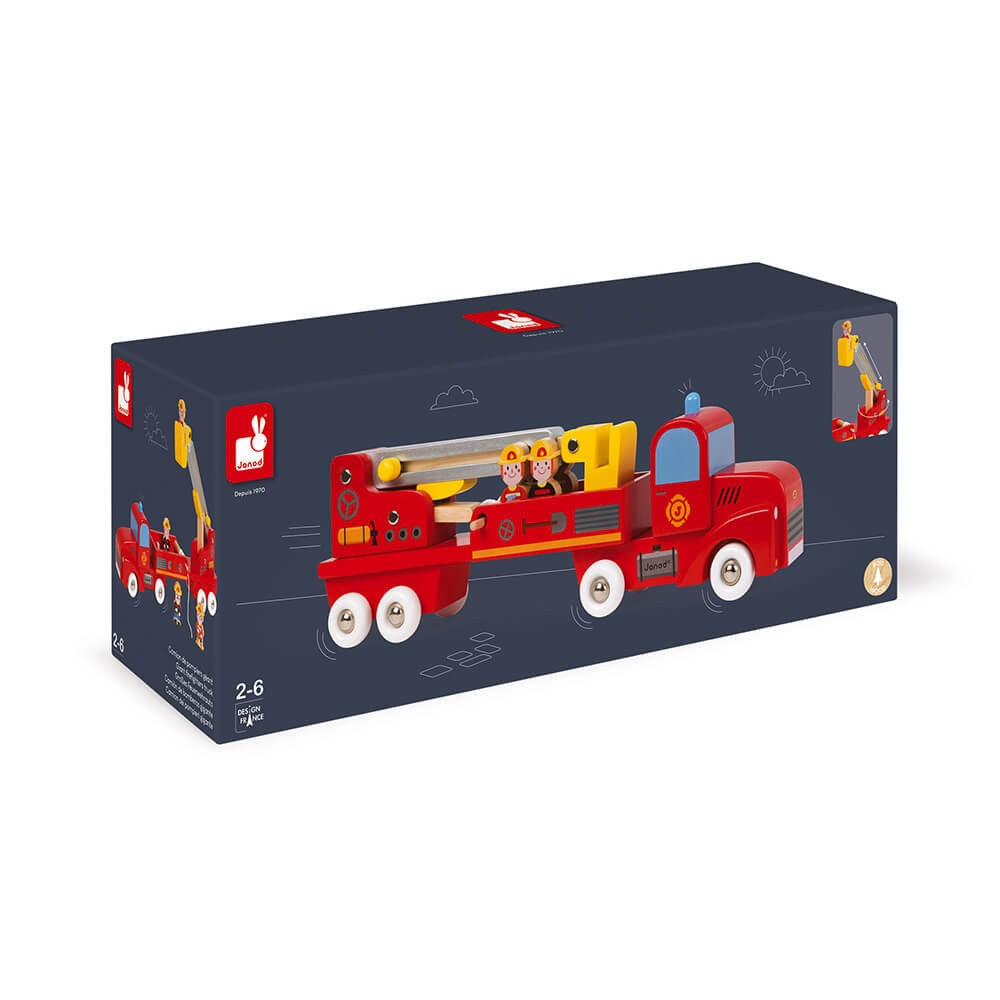 Janod Story Giant Wooden Firefighters Truck