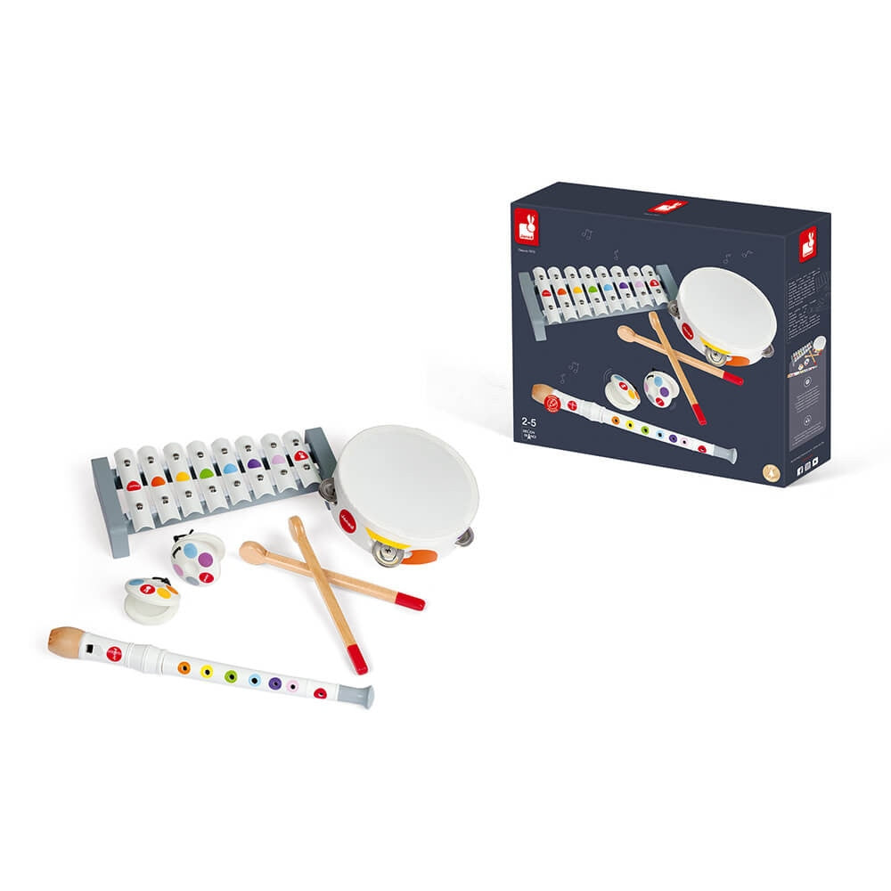 Janod Confetti 4-Instrument Wooden Musical Set