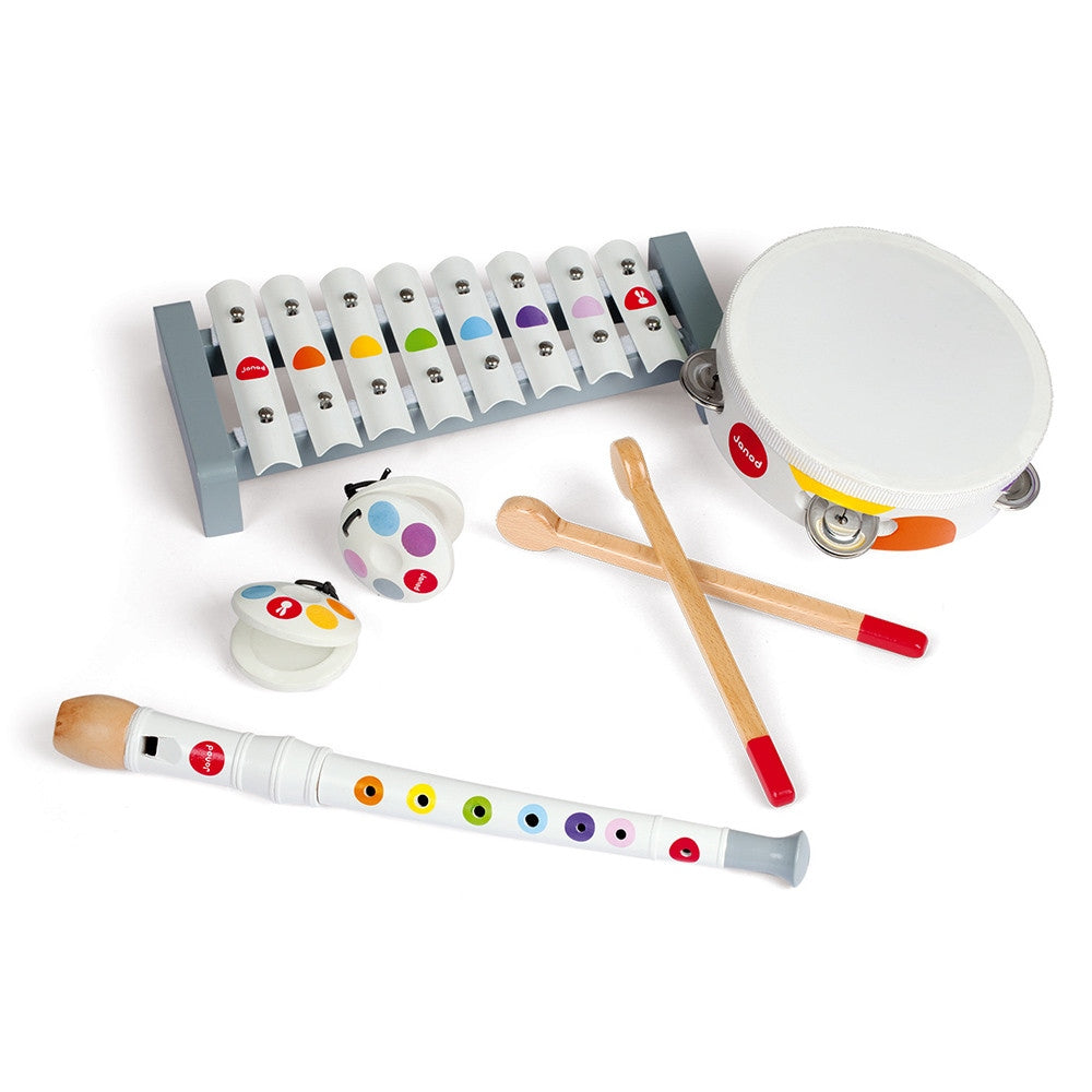 Janod Confetti 4-Instrument Wooden Musical Set