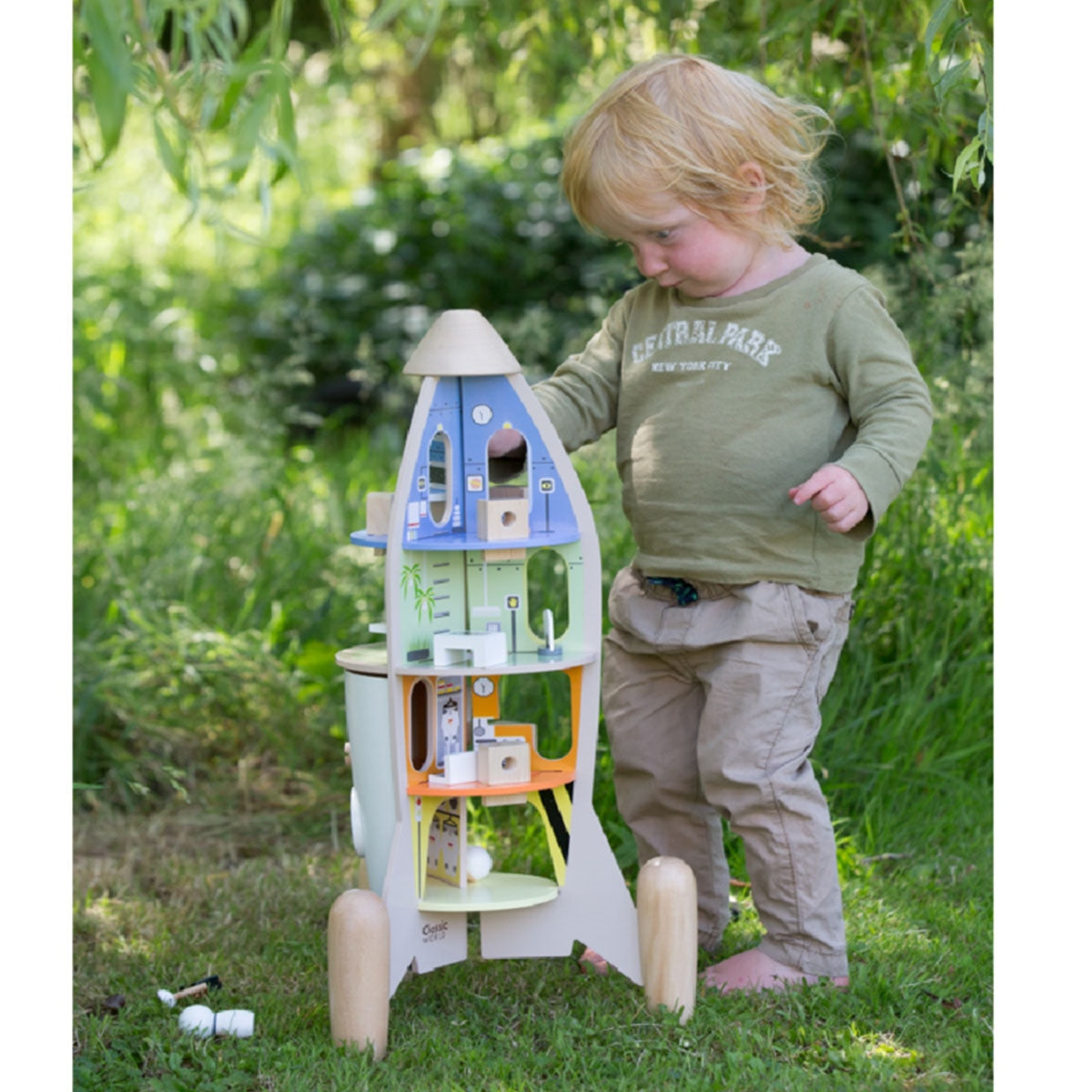Classic World Wooden Rocket Ship Children's Toy